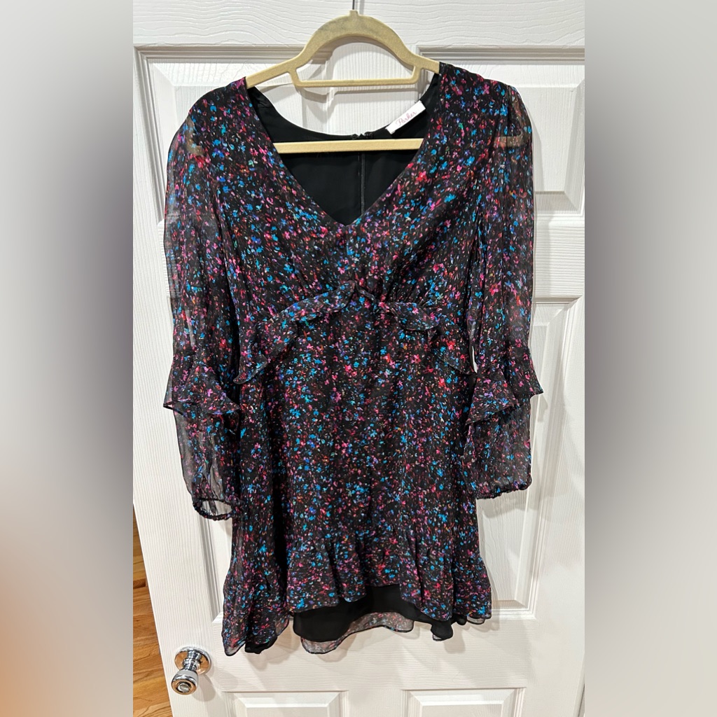 New Parker Clementine Silk Mini Dress. Size Small